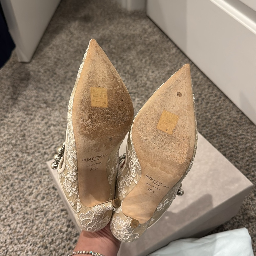 Jimmy Choo Exclusive Lace Heels - Picture 10 of 14